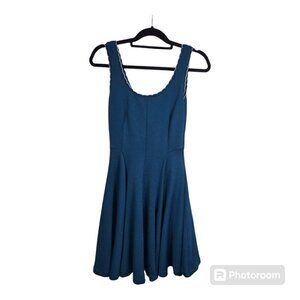 Venus Blue Scalloped Aline Dress Size XS